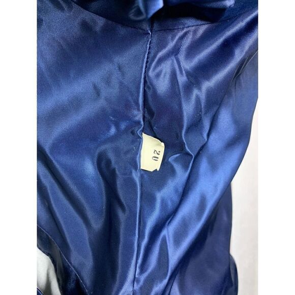 Vintage Butwin Satin Blue Jacket Mens XS Bomber Coat Snap 80s USA - Picture 6 of 16